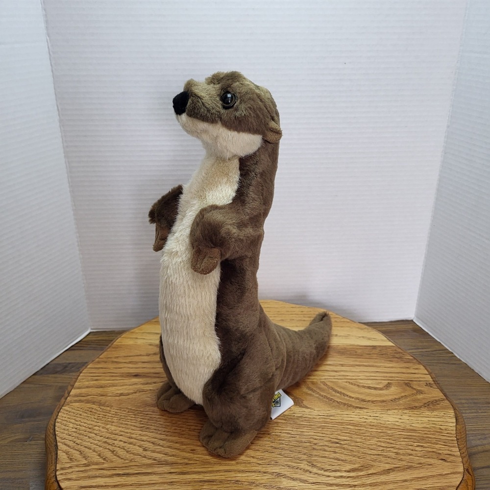 The Petting Zoo Standing River Otter Plush Stuffed Animal Toy 13" Tall